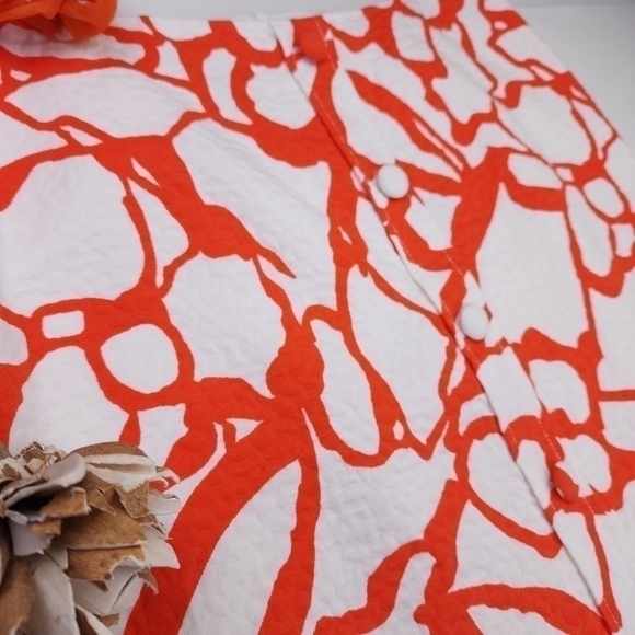 Doncaster Orange White Button Down sz 10 - Picture 13 of 13